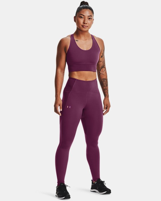 Women's UA RUSH™ HeatGear® No-Slip Waistband Full-Length Leggings, Purple, pdpMainDesktop image number 2